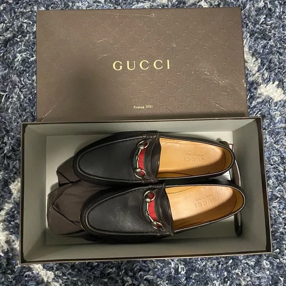 Gucci | Shoes | Gucci Horsebit Leather Loafers Silver Tassel  display picture 1